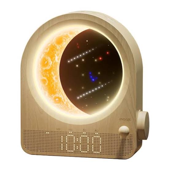 چراغ خواب و ساعت رومیزی همراه با موسیقی طبیعت Aj350a