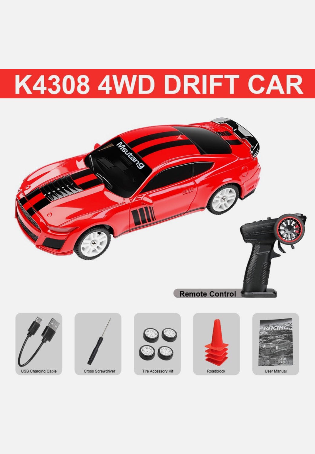 ماشین کنترلی دریفت مینی دو دیفرانسیل wltoys k4308