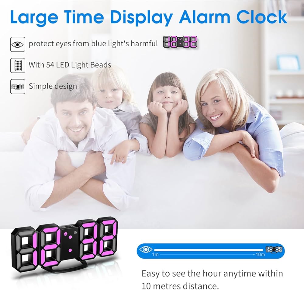 ساعت و دماسنج رومیزی دیجیتال 3d led alarm clock