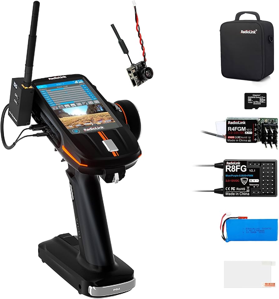 رادیو کنترل حرفه ای ماشین و قایق همراه با دوربین و ارسال تصویر Radio Link Rc8x