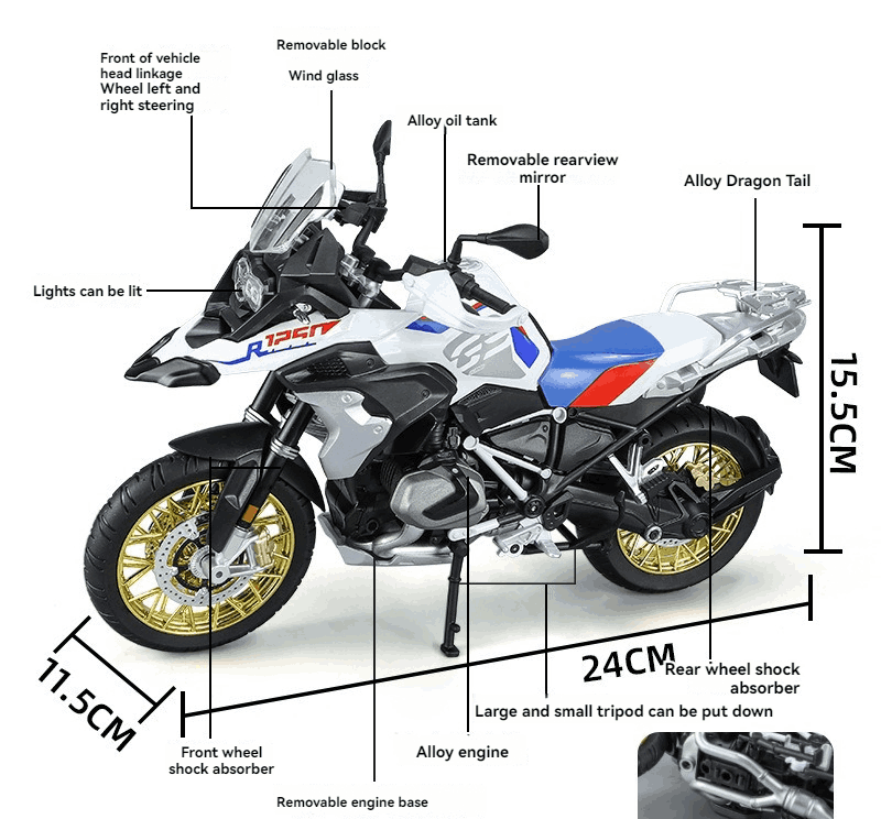 ماکت موتور 2021 BMW R1250 GS مقیاس ۱:۹
